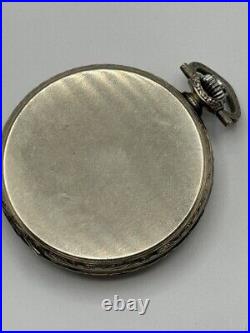 Vintage Rolex Pocket Watch White Gold Filled Case