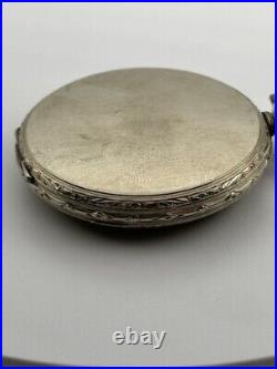 Vintage Rolex Pocket Watch White Gold Filled Case