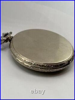 Vintage Rolex Pocket Watch White Gold Filled Case