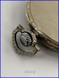 Vintage Rolex Pocket Watch White Gold Filled Case