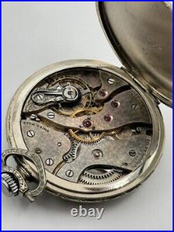 Vintage Rolex Pocket Watch White Gold Filled Case
