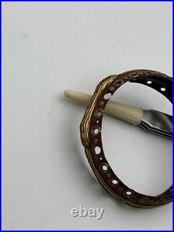 Vintage Serpentine Pocket Watch COVER Case Speakers 53mm
