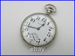 Vintage South Bend Model 2 Grade 219 19 Jewels 16s Pocket Watch Silverine Case