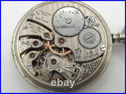 Vintage South Bend Model 2 Grade 219 19 Jewels 16s Pocket Watch Silverine Case