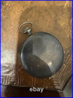 Vintage Sterling Silver Pocket Watch Dennison Case Swiss 15 Jewels Parts/Repair