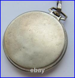 Vintage Swiss ARISTON Pocket Watch Rare Interesting Mechanism Nickel Case 1.84in