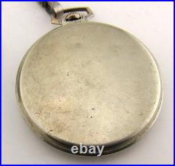 Vintage Swiss ARISTON Pocket Watch Rare Interesting Mechanism Nickel Case 1.84in