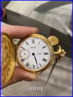 Vintage Swiss Arnex Pocket Watch 12ct Gold Plated