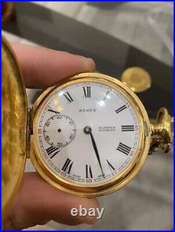 Vintage Swiss Arnex Pocket Watch 12ct Gold Plated