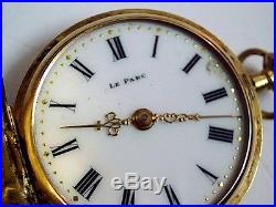Vintage Swiss Authentic 14k Gold Le Parc (vacheron Constantin Case) Pocket Watch