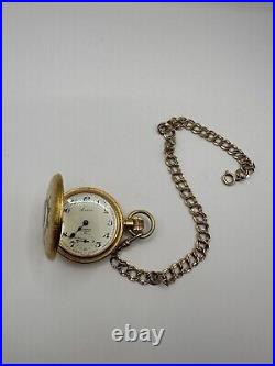 Vintage Swiss Made Pocket Watch ARNEX Gold Plated Case, Read Description