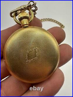 Vintage Swiss Made Pocket Watch ARNEX Gold Plated Case, Read Description
