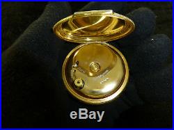 Vintage Swiss Mechanical Alarm Pocket Watch Gold Plated Case (watch The Video)