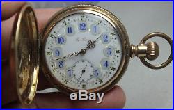 Vintage The Nassau Fancy Multi Color Dial Hunting Case Pocket Watch