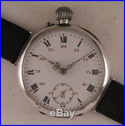 Vintage UNIQUE SILVER CASE Fully Serviced 1900 French Wrist Watch Perfect