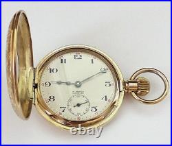 Vintage Unitas 6498 Hunter Case pocket Watch