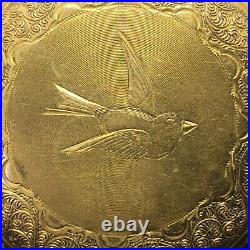 Vintage VWC Lever Set Pocket Watch Full Hunter Gold Filled Engraved bird Case