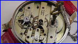 Vintage Vacheron & Constantin Pocket Watch Key Wind In Custom S. S Case