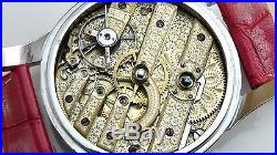 Vintage Vacheron & Constantin Pocket Watch Key Wind In Custom S. S Case