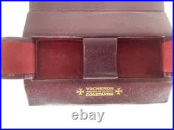 Vintage Vacheron Constantin Watch Display Pouch Burgundy Leather