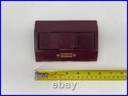 Vintage Vacheron Constantin Watch Display Pouch Burgundy Leather