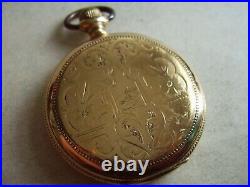 Vintage Victorian Elgin 14 Ct Hunter Pocket Watch, Working Lovely Engraved Case
