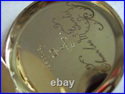 Vintage Victorian Elgin 14 Ct Hunter Pocket Watch, Working Lovely Engraved Case