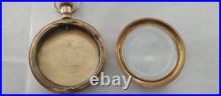 Vintage Wadsworth Pilot Pocket Watch Swing Case 18 Size Gold Filled Open Face