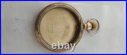 Vintage Wadsworth Pilot Pocket Watch Swing Case 18 Size Gold Filled Open Face