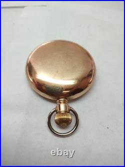 Vintage Wadsworth Pilot Pocket Watch Swing Case 18 Size Gold Filled Open Face