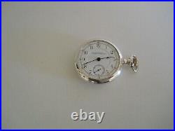 Vintage Waltham Bartlett 17j-18s Model1883 O. F Sterling Silver Case Pocket Watch