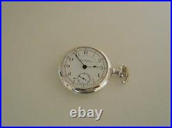 Vintage Waltham Bartlett 17j-18s Model1883 O. F Sterling Silver Case Pocket Watch