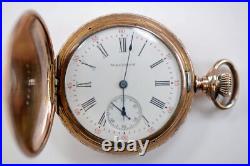 Vintage Waltham Size 6 Pocket Watch Hunting Case