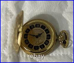 Vintage Waltham Swiss Mechanical Pocket Watch Hunter Case 17 Jewels Repair Parts