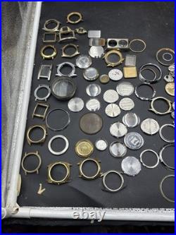 Vintage Watchmakers Cabinets Two 3 Drawer With Wristwatch Pocket watch Pieces