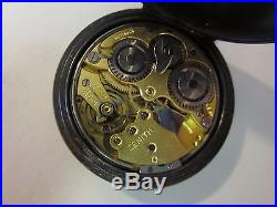 Vintage Zenith E. GUBELIN LUCERNE Tandem Wind Alarm Pocket watch in steel case