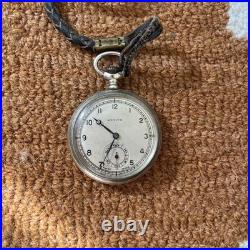 Vintage Zenith Swiss Pocket Watch Running Original Dial Metal Blanc Case