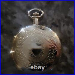 Vintage new satin shield gold case COLIBRI POCKET WATCH NEW swiss made 2IN