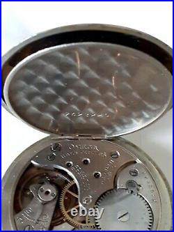 Vintage omega pocket watch in a Nickel case