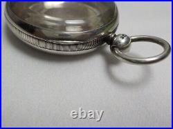 Vtg 1850 Sterling Silver Pocket Watch Case Watchmaker Key Wind With Hallmarks Uk