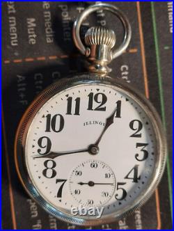 Vtg 1910 Illinois Sangamo Special Pocket Watch 23 Jewels Display Case RR (VIDEO)