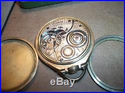 Vtg. 1919 ILLINOIS POCKET WATCH 19 JEWEL/Bunn Movement/10Kt GF Case/Parts or Fix