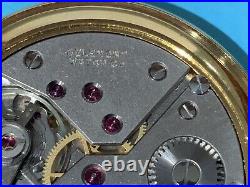 Vtg 1980s Kaltron Pocket Watch Hunter Case Swiss Made 17 J nautical Fob Working