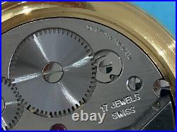 Vtg 1980s Kaltron Pocket Watch Hunter Case Swiss Made 17 J nautical Fob Working