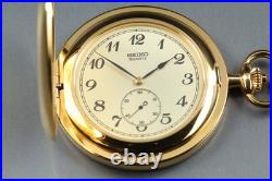 Vtg 1999 in Box Seiko Pocket Watch 7N07-001A Gift by The Prime Minister JAPAN