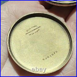 Vtg Bulova Pocket Watch 15 Jewel Art Deco 10k Rolled GP Case Manual Works