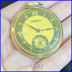 Vtg Bulova Pocket Watch 15 Jewel Art Deco 10k Rolled GP Case Manual Works