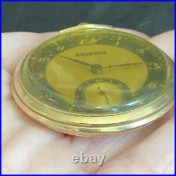 Vtg Bulova Pocket Watch 15 Jewel Art Deco 10k Rolled GP Case Manual Works