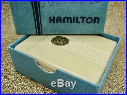 Vtg Hamilton 950b Pocket Watch With Bakelite Case & Box In Exc Condition