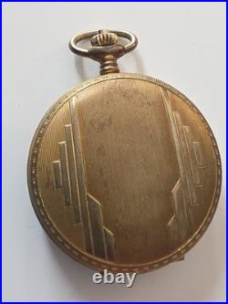 Vtg Jacques Prevard Swiss Hunter Case Pocket watch Date & Moon New Batt Free Shp
